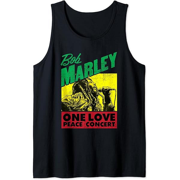 Amazon.com: Official Bob Marley One Love One Heart Tank Top